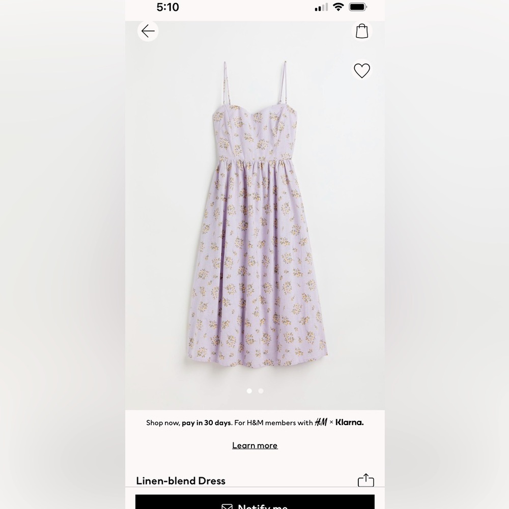 COPY - Linen Blend Dress - Lilac color